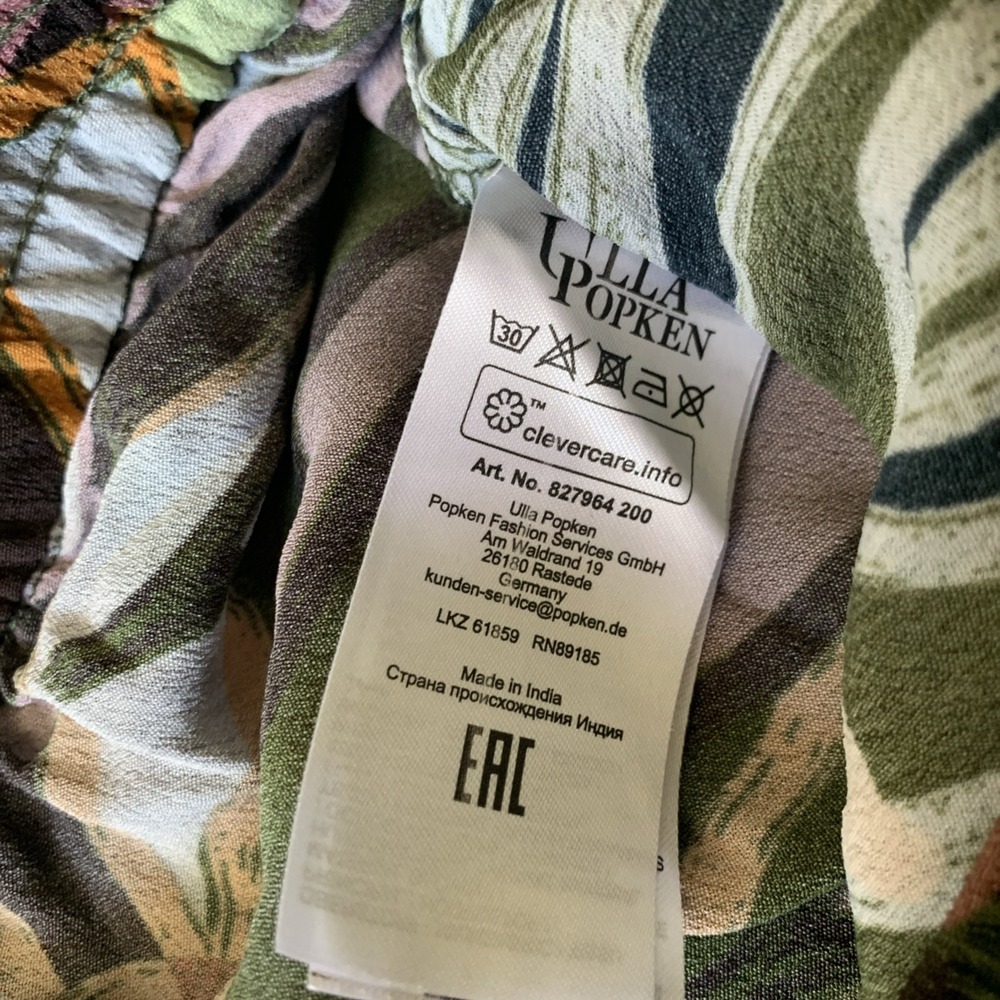 Ulla Popken Plus Size 24/26 Tropical Print Top and Pants Set Multicolor 2830 - Picture 4 of 14
